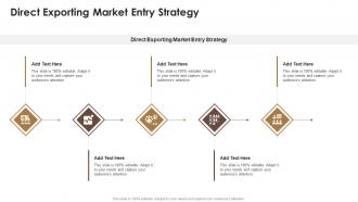 Direct Exporting Market Entry Strategy In Powerpoint And Google Slides Cpb