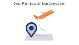 Direct Flight Location Map Colored Icon In Powerpoint Pptx Png And Editable Eps Format