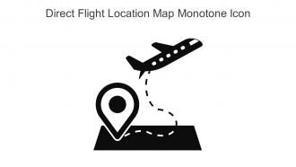 Direct Flight Location Map Monotone Icon In Powerpoint Pptx Png And Editable Eps Format