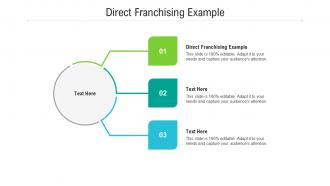 Direct franchising example ppt powerpoint presentation professional cpb