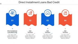Direct Installment Loans Bad Credit Ppt Powerpoint Presentation Infographic Template File Formats Cpb