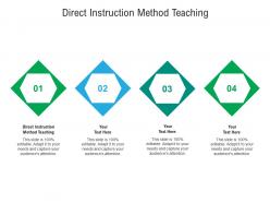 Direct instruction method teaching ppt powerpoint presentation show portfolio cpb