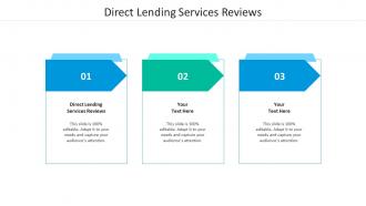 Direct lending services reviews ppt powerpoint presentation slide cpb