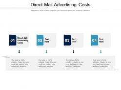 Direct mail advertising costs ppt powerpoint presentation infographics styles cpb