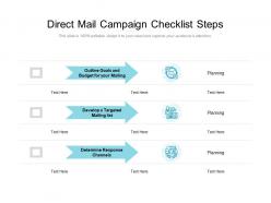Direct mail campaign checklist steps
