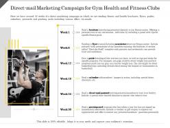 Direct mail marketing campaign for gym health and fitness clubs ppt powerpoint presentation slides
