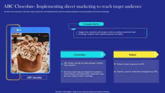 Direct Mail Marketing Strategies Abc Chocolate Implementing Direct Marketing To Reach Target
