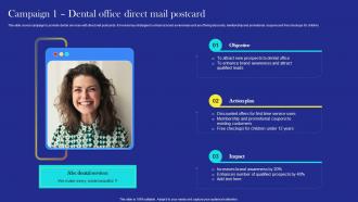Direct Mail Marketing Strategies Campaign 1 Dental Office Direct Mail Postcard
