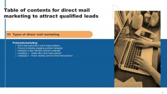 Direct Mail Marketing To Attract Qualified Leads Powerpoint Presentation Slides Appealing Template