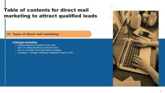 Direct Mail Marketing To Attract Qualified Leads Powerpoint Presentation Slides Graphical Template