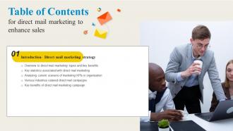 Direct Mail Marketing To Enhance Sales For Table Of Contents Ppt Ideas Information