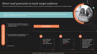 Direct Mail Postcards To Reach Target Audience Ultimate Guide To Direct Mail Marketing Strategy