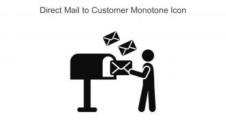 Direct Mail To Customer Monotone Icon In Powerpoint Pptx Png And Editable Eps Format