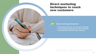 Direct Marketing Techniques To Reach New Customers Powerpoint Presentation Slides MKT CD V Customizable Adaptable