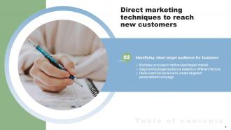 Direct Marketing Techniques To Reach New Customers Powerpoint Presentation Slides MKT CD V Professional Adaptable