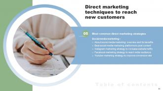 Direct Marketing Techniques To Reach New Customers Powerpoint Presentation Slides MKT CD V Unique Pre-designed