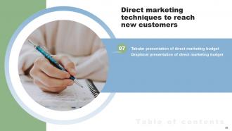 Direct Marketing Techniques To Reach New Customers Powerpoint Presentation Slides MKT CD V Visual Pre-designed