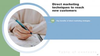 Direct Marketing Techniques To Reach New Customers Powerpoint Presentation Slides MKT CD V Adaptable Pre-designed