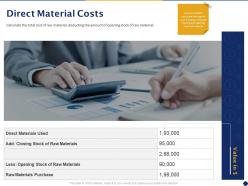 Direct material costs ppt powerpoint presentation model microsoft