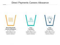 Direct payments careers allowance ppt powerpoint presentation inspiration pictures cpb