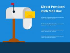 Direct post icon with mail box