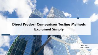 Direct Product Comparison Testing Methods Explained Simply PPT Demonstration AT