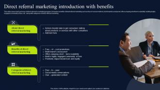 Direct Referral Marketing Introduction Referral Marketing Promotional Techniques MKT SS V