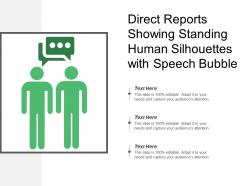 Direct reports showing standing human silhouettes with speech bubble