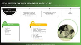 Direct Response Marketing Introduction And Overview Process To Create Effective Direct MKT SS V