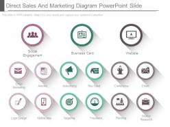 Direct sales and marketing diagram powerpoint slide