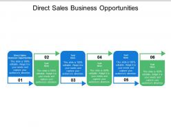 Direct sales business opportunities ppt powerpoint presentation pictures layout ideas cpb