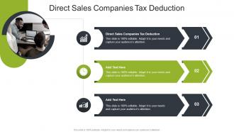 Direct Sales Companies Tax Deduction In Powerpoint And Google Slides Cpb