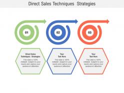 Direct sales techniques strategies ppt powerpoint presentation gallery guidelines cpb