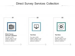 Direct survey services collection ppt powerpoint presentation infographics files cpb