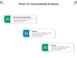 Direct vs circumstantial evidence ppt powerpoint presentation file infographic template cpb
