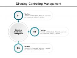 Directing controlling management ppt powerpoint presentation summary graphics cpb