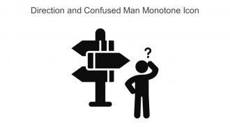 Direction And Confused Man Monotone Icon In Powerpoint Pptx Png And Editable Eps Format