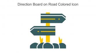 Direction Board On Road Colored Icon In Powerpoint Pptx Png And Editable Eps Format