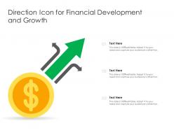 Direction icon for financial development and growth