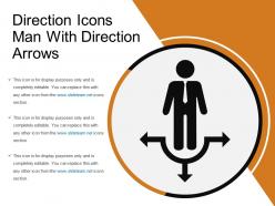 Direction icons man with direction arrows