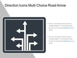 Direction icons multi choice road arrow
