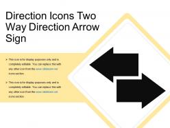 Direction icons two way direction arrow sign