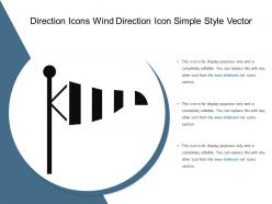 Direction icons wind direction icon simple style vector