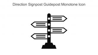 Direction Signpost Guidepost Monotone Icon In Powerpoint Pptx Png And Editable Eps Format