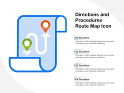 Directions and procedures route map icon