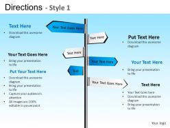 Directions style 1 powerpoint presentation slides