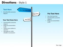90007236 style variety 3 direction 1 piece powerpoint presentation diagram infographic slide