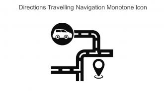 Directions Travelling Navigation Monotone Icon In Powerpoint Pptx Png And Editable Eps Format