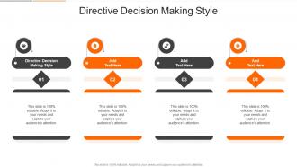 Directive Decision Making Style In Powerpoint And Google Slides Cpb