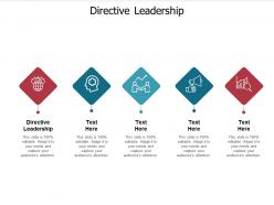Directive leadership ppt powerpoint presentation inspiration example topics cpb